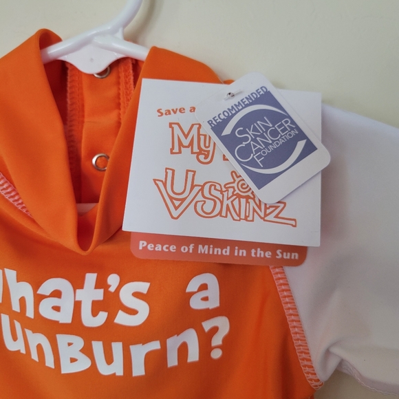 UV Skins Orange Rash Guard UPF 50 - Picture 2 of 4